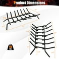 thumbnail image 4 of Costway 31 inch Fireplace Log Grate Heavy Duty Steel Firewood Burning Rack Holder, 4 of 10