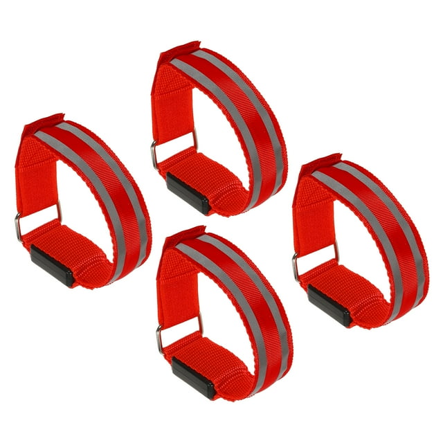Unique Bargains Bracelet LED, Lot de 4 Bracelets Lumineux LED, Rouge