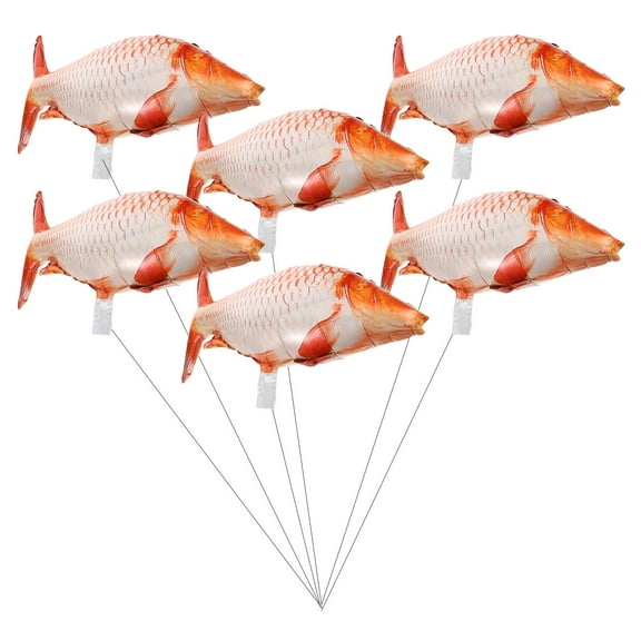 COSMOBETTY Fish Shaped Balloon Aluminum Foil 6Pcs 22.4x11.8x0.08In
