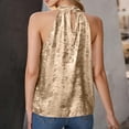 thumbnail image 4 of Rotm Party Tops for Women Women's Sequin Halter Tops Sparkly Dressy Tank Tops Party Vest Glitter Sleeveless Shirt Yellow,M, 4 of 5