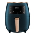 thumbnail image 1 of Freidora de aire de 1400W, horno, cocina, filtro extraíble de 4,5 l, sartén para parrilla, pantalla táctil, apagado automático, freidora de aire, Verde, 1 of 9