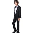 thumbnail image 5 of ETHAN Boy Suits Formal Tuxedo Wedding Prom Suit for Teens Boys Jacquard Suits Blazer 2T-20, 5 of 8