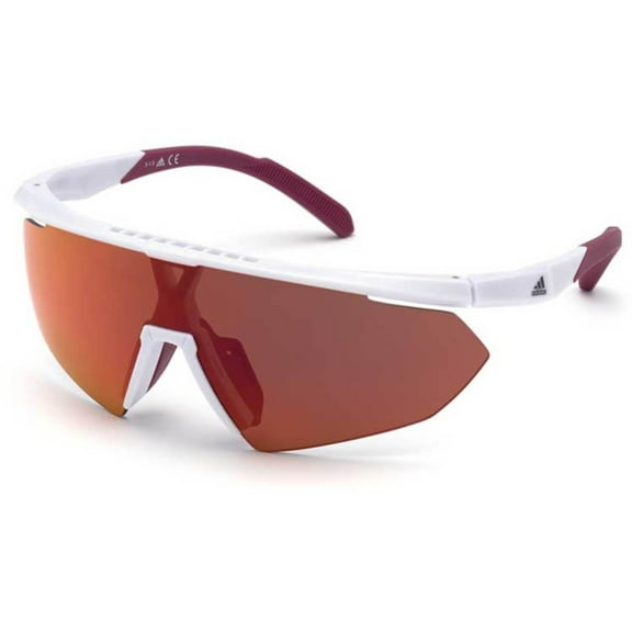 Adidas ADIDAS SP0015 21L Men's White Plastic Shield Sunglasses
