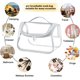thumbnail image 3 of Bolsa de maquillaje de viaje transparente Oso de Fresa organizador de maquillaje portátil impermeable PVC color plateado, 3 of 5