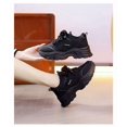 thumbnail image 4 of Women Chunky Platform Sneakers, Thick Rope Lace Faux Leather Comfort Casual Daily Walking Fashion Athletic Shoes, 4 of 5