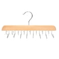 thumbnail image 2 of （28×4×4cm）Classic Wooden Tie Rack Hanger with 16 Hooks, 2 of 3