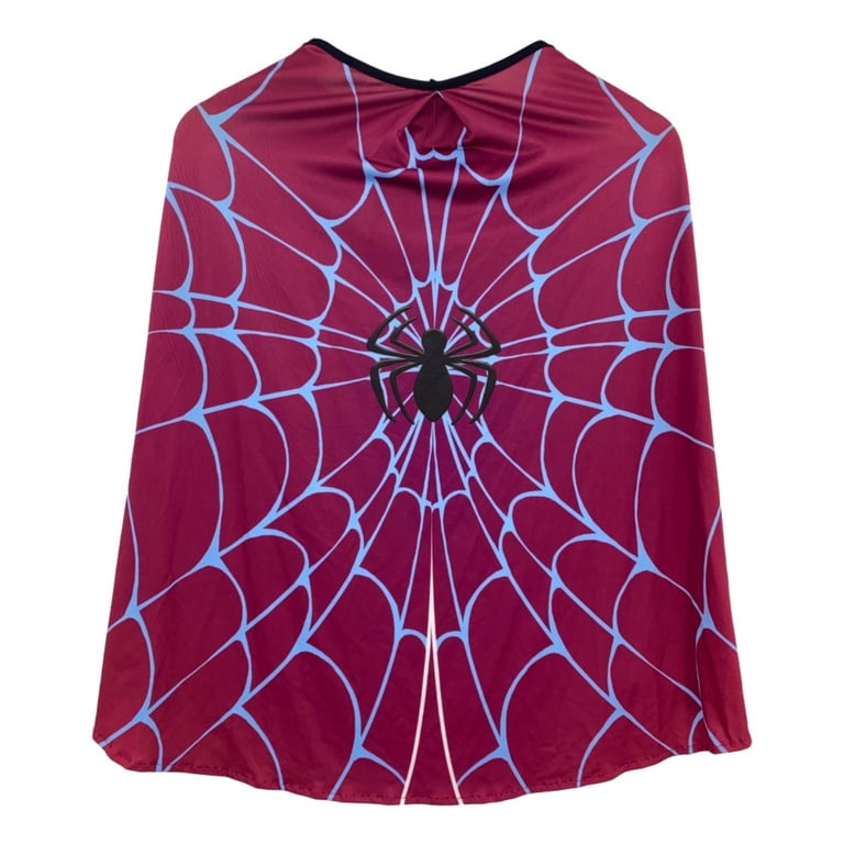 Girls Pink Hooded Spider Hero Cosplay Full Body Jumpsuits with Cape for ...