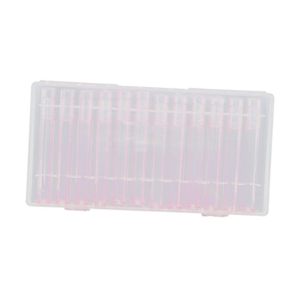 Estuche organizador de cuentas para decoración de uñas, para manualidades, artículos pequeños, decoración de uñas rosa