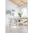 thumbnail image 5 of 2xhome Scandinavian Minimalist Modern Farmhouse Plastic Dining Arm Chair, Stackable Indoor Outdoor Patio Side Chair, Weather-Resistant Seating for Kitchen, Restaurant, Balcony, Porch, Yard, White, 5 of 9