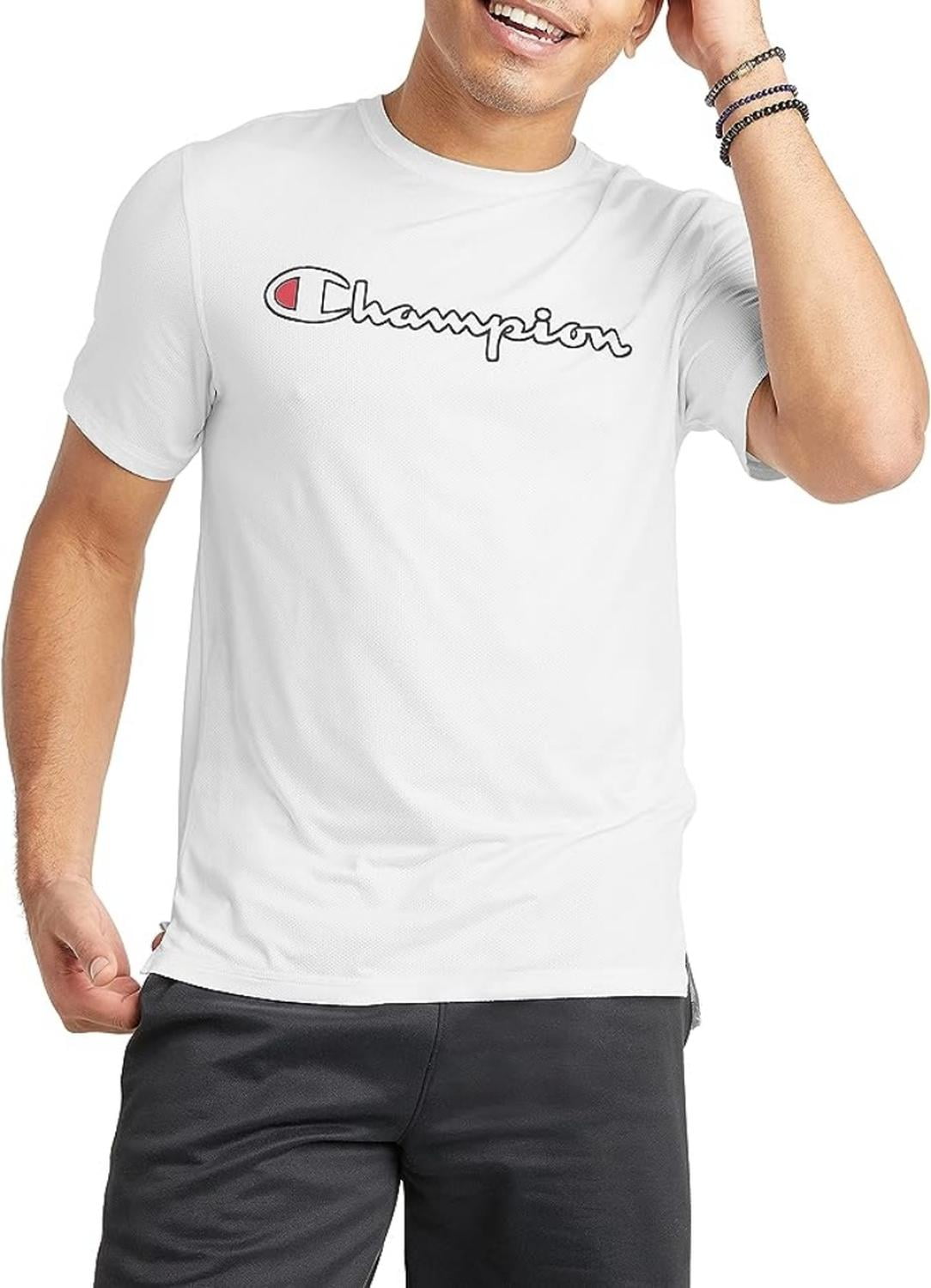 Playera Champion JSY. Tops Fly para Hombre. T5704 T5704P 045 blanco XL Champion T5704 T5704P 045 TOPS FLY Walmart en linea