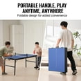thumbnail image 3 of VEVOR Ping Pong Table, Mid-Size Table Tennis Game, Indoor MDF Table Tennis Table, Foldable Portable Complete Ping Pong Table Set with Net, 2 Paddles, 3 Balls,Carry Bag,Handle (No Assembly Required), 3 of 9