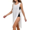 thumbnail image 6 of Girls Robe Bikini Cover up Hollow Out Summer Beach Dress Bathing Suit Cover up 13-14 Years, 6 of 6