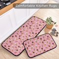 thumbnail image 5 of 2-Piece Kitchen Mat Set Non Slip Washable Floor Mats Decorative Rugs for Kitchen Sink Laundry Ice Cream Cones Pattern, 5 of 7