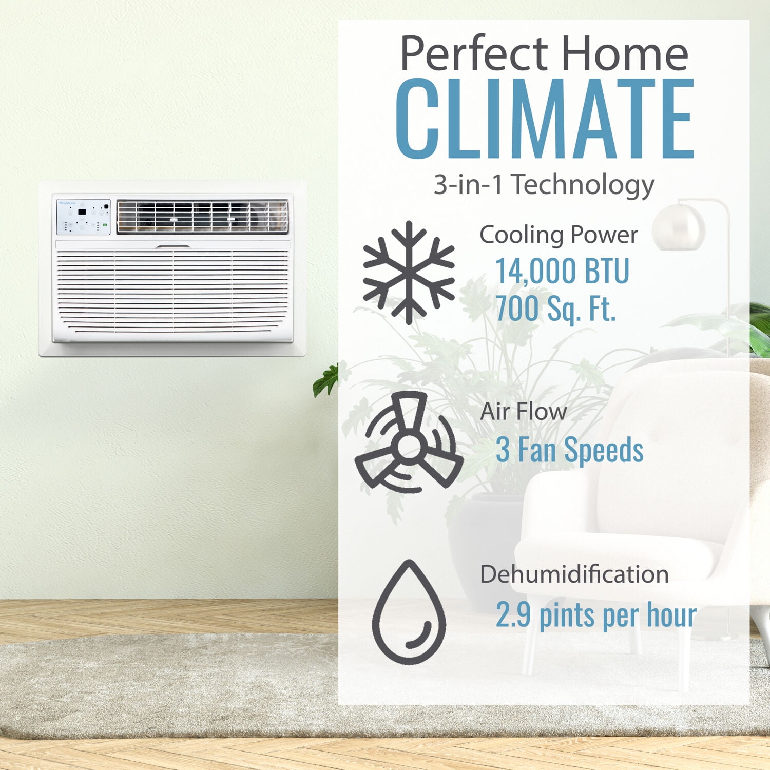 Keystone 14,000-BTU 230V Through-the 