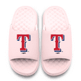 thumbnail image 2 of Unisex ISlide Pink Texas Rangers Primary Motive Slide Sandals, 2 of 5