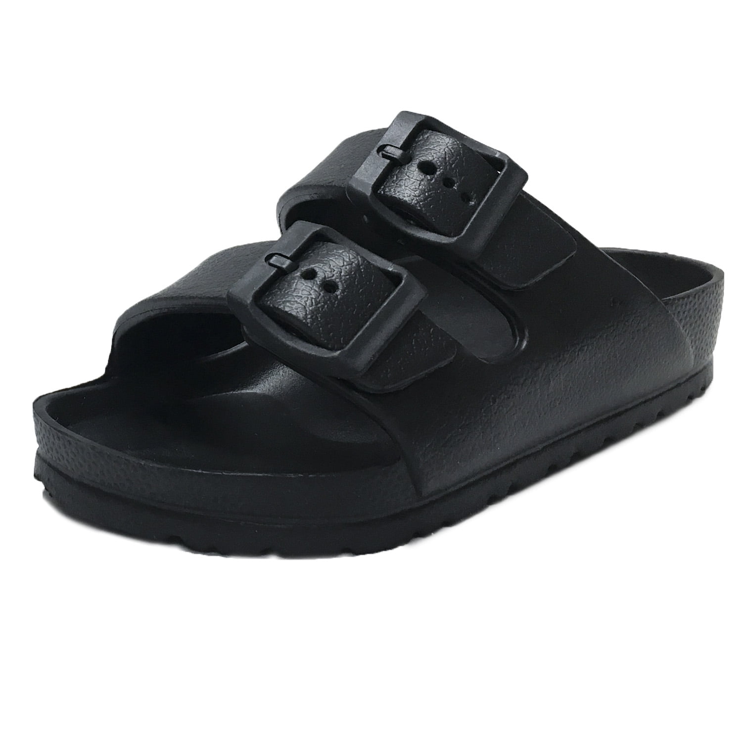 rubber double buckle sandals
