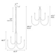 thumbnail image 4 of LNC Modern Gold 10-Light Chandelier, 41 in Statement Fixture for Foyer & Dining Room, 4 of 16