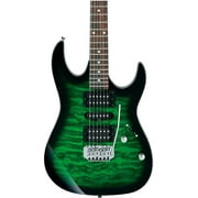 Ibanez GRX70QA Electric Guitar (Transparent Emerald Burst)