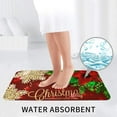 thumbnail image 5 of Bath Mat Poinsettia Gold Snowflake Christmas Xmas for Bathroom Rugs Sets 3 Piece Shower Mats Memory Foam Non Slip Toilet Tub Floor Rug Soft Thick Light Luxury Absorbent Washable for Home Hotel Decor, 5 of 8