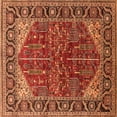 thumbnail image 1 of Ahgly Company Indoor Square Oriental Orange Industrial Area Rugs, 3' Square, 1 of 4