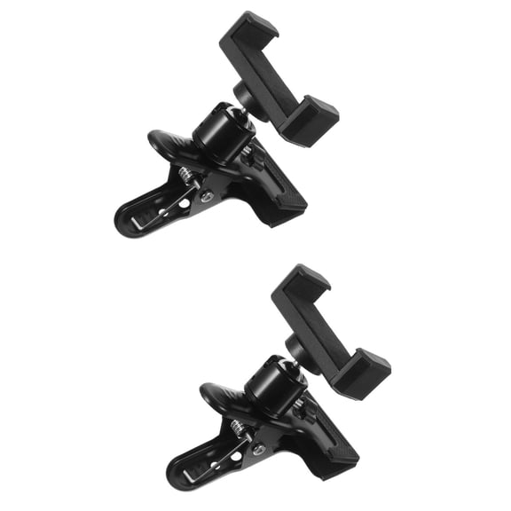2 Sets of Clip On Phone Stand Holder Phone Holder Stand Cell Phones Mount Clamp on Desk Phone Holder