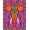 Pink, Pattern 3, variant on ODIKA 2x3 Machine Washable Non-Slip Area Rug, Elephant Needlework Kit with Abstract Aztec Inspired High Traffic Rug, Pink, 647549