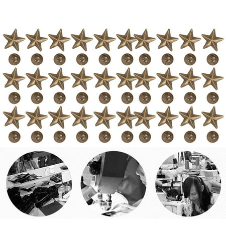 

Star Shape Rivet Studs DIY Clothes Shoes Decoration Accessories 14mm Zinc Alloy
