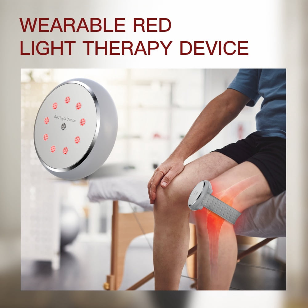 LaseLocks Red Light Massager(9x660nm + 1x810nm) - Portable, Rechargeable, Adjustable Strap for Travel & Office Use