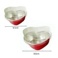 thumbnail image 7 of Travelwant 50 Sets Mini Aluminum Foil Cake Pan with Clear Lids Heart Shaped Foil Cupcake Cups Disposable Aluminum Dessert Baking Cups Pans for Valentine Wedding Mother's Day Parties, 7 of 7