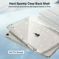 thumbnail image 5 of Fintie Slim Case with Pencil Holder for iPad Air 11" M3 (2025) / M2 (2024), iPad Air 10.9" 5th/4th Gen – Sparkly Glitter Cover with Clear Back Shell, Silver, 5 of 9