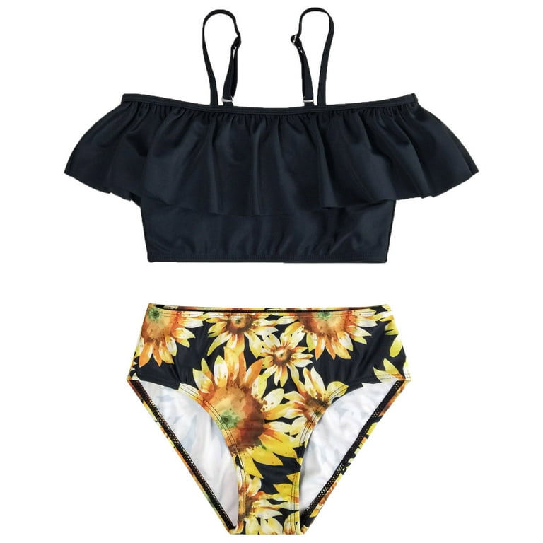 Sunflower ruffle bikini discount