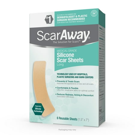 ScarAway Silicone Scar Sheets, 3 Month Supply, 6 ct.