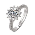 thumbnail image 2 of Ring Sunflower One Live Ring Open Open Adjustable Ring Fashionable And Versatile High End Open Ring Encrusted Sparkling Adjustable Open Fashion Ring, 2 of 6