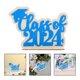 thumbnail image 5 of Decoración de mesa para la fiesta de graduación de 2024. Decoración de mesa de madera para la temporada de graduación., 5 of 6