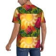 thumbnail image 2 of KLL Rose Psychedelic for Men's Baseball Shirts,Short Sleeve Casual Shirts Button Down Shirt for Men Beach Summer Wedding Shirt-Large, 2 of 7