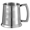 thumbnail image 1 of Dual Polished Stripes on Satin 16 oz Beer Mug with Steel Bottom, 1 of 1