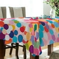 thumbnail image 5 of Yayeee Tablecloths 60" x 90" Rectangle Wrinkle Resistant Party Table Cover, Blue Colorful Circles, 5 of 8