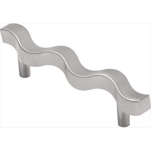 96mm Euro-Contemporary Satin Nickel Cabinet Pull
