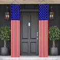 thumbnail image 2 of Letrero de porche con decoraciones patrióticas, pancartas colgantes de pared con bandera americana, 2 uds., 2 of 5