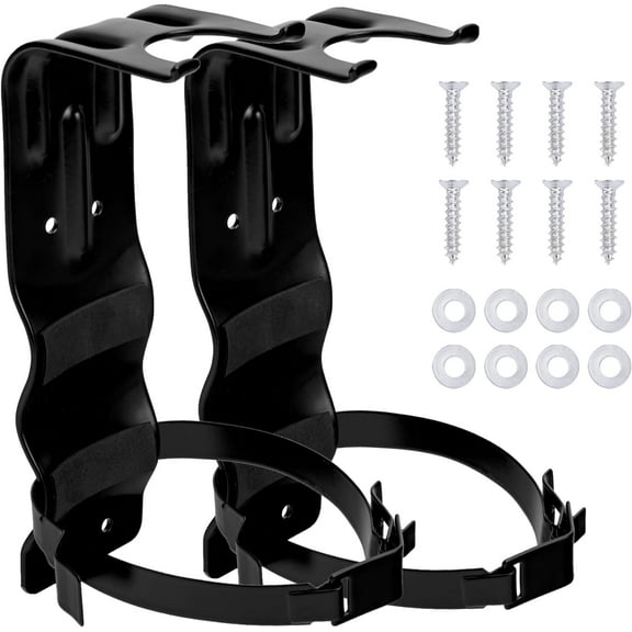 Ebaokuup 2 Pack Fire Extinguisher Brackets, 5 LB Fire Extinguisher Wall Mount Bracket, Metal Heavy Duty Fire Extinguishers Holder for Home, Car, RV, Truck, Mini Fire Extinguishers (Non-Universal)