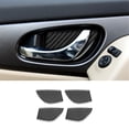 thumbnail image 1 of Real Bright Soft Car Interior Carbon Fiber Sticker Decoration4Pcs Carbon Fiber Interior Door Handle Bowl Cover For Nissan Rogue/X-TrailAuto Car Protection Interior Accessories, 1 of 8