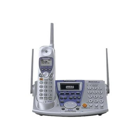 Panasonic KX-TG2730S - Cordless phone - answering system with caller ID/call waiting - 2.4 GHz - 4-way call capability - silver