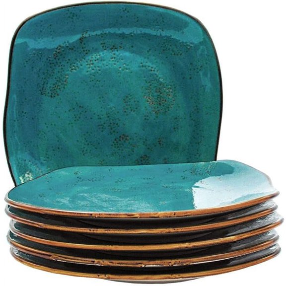 THGGE502-6B Artisan Dinner Plate, 11-Inch, Geode Azure Teal