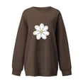 thumbnail image 3 of FamilyThread Womens Long Sleeve Fashion Crewneck Lightweight Sweatshirt Cute Sunflower Graphic Pullover Casual Tops, 3 of 3