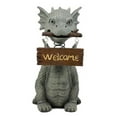 thumbnail image 2 of Bienvenidos Welcome Sign Dragon Garden Greeter Bobblehead Statue Faux Stone, 2 of 9