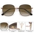 thumbnail image 2 of Gafas de sol SOJOS Classic Square SJ1137 para mujer/hombre, verde/marrón, 2 of 5