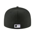 thumbnail image 6 of Men's New Era Black Tampa Bay Rays Cooperstown Collection Wool 59FIFTY Fitted Hat, 6 of 6