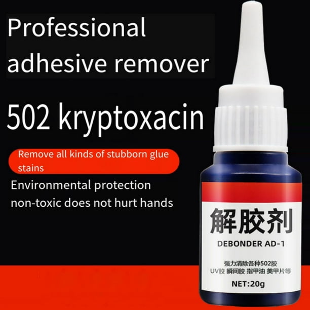 Lisbinx - Removedor de adhesivo (20 ml), agente desgomado para uñas, metal y vidrio: limpiador multiusos, portátil, fácil de usar y sin dejar rastro.