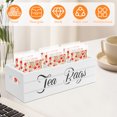 thumbnail image 3 of 2 Pcs Tea Bag Box Wood Tea Bag Organizer with 3 Compartment Decorative Sugar Packet Holder for Kitchen Countertop Office Desk Cabinet-white-, 3 of 9