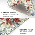 thumbnail image 3 of Dish Drying Mat for Kitchen Counter,Poppy Flower Eucalyptus Leaves Absorbent Dish Drainer Mats Fast Dry,Tropical Leaf Floral Washable Microfiber Dishes Rack Pad for Sink 18x24 In, 3 of 6